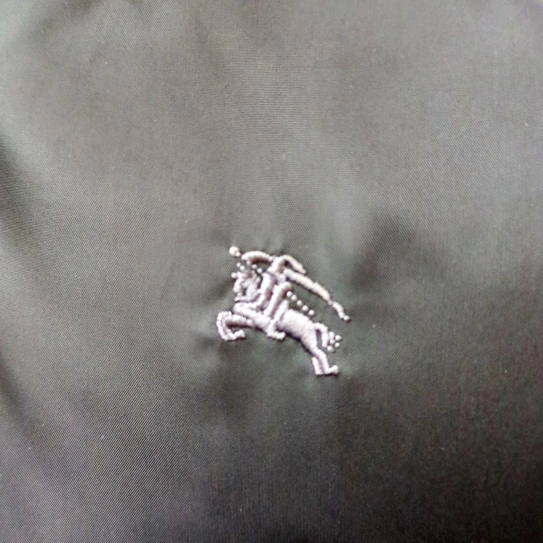 L BURBERRY BLACK LABEL Nova Check Down Cibo Pelliccia di Coniglio Uomo #ED ZHA