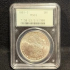 1881-S $1 Morgan Silver Dollar PCGS MS63 OGH