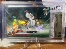 2018 Topps Chrome Sapphire Auto Green Ronald Acuna Jr RC BGS 9.5  /50 Rare SP