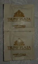 Vintage Lot of 2 Trump Plaza Wet Naps