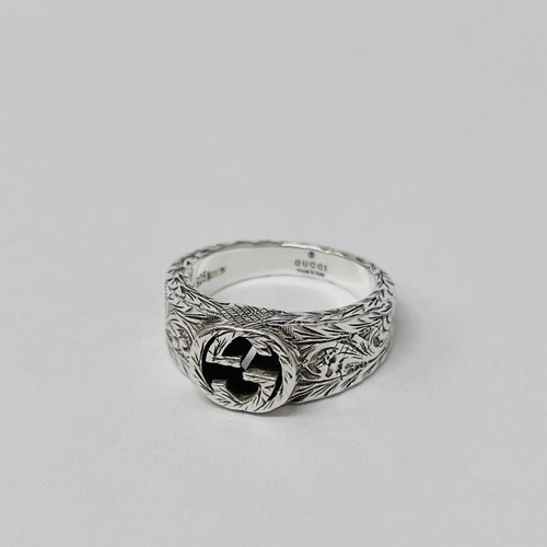 [Used] Excellent GUCCI Arabesque Ring Interlocking SV925 9 No.