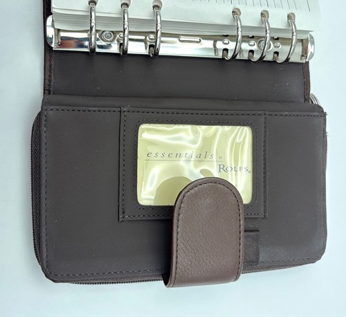Essentials by Rolfs Brown Leather Organizer Wallet Planner Calendar Address Book - Picture 13 of 15