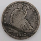 1843-O Seated Liberty Silver Half Dollar 50C - New Orleans Mint