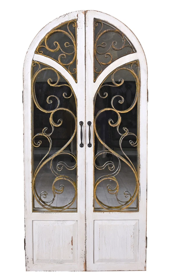 XXL Fensterspiegel Shabby Chic Spiegel Fensterläden Antik Wandspiegel 126cm - Bild 3 von 4