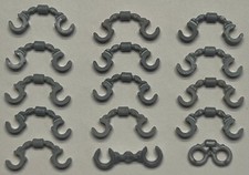 LEGO Lot of 15 Minifigure Police Utensil Handcuffs Light Bluish Gray 61482