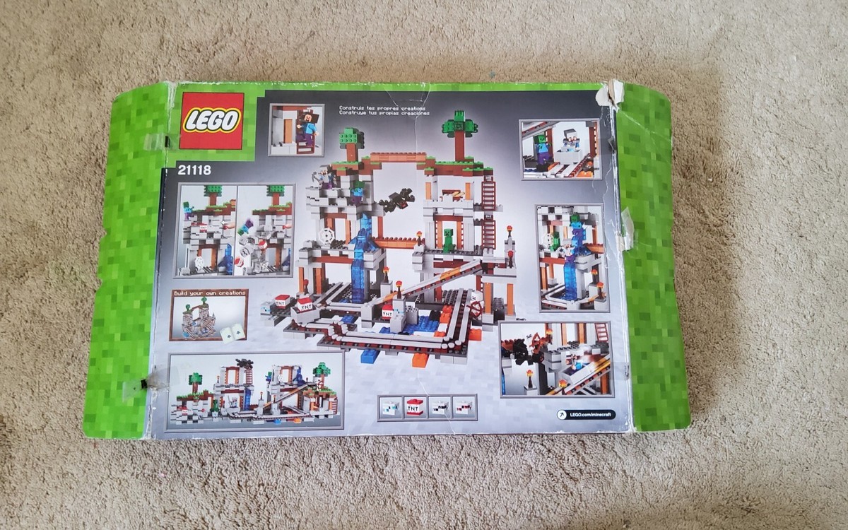 LEGO Minecraft: The Mine (21118) - Box Damaged, Bag 1 opened, 2,3
