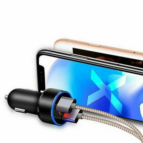 Adaptateur Chargeur Allume-Cigare USB In Voiture Double LED Voltmètre pour Tous Téléphones - Photo 14 sur 20
