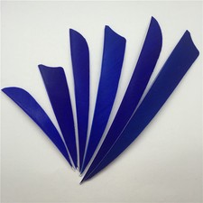 50pcs 3" 4" 5" Dark Blue Archery Feathers Fletches RW Water Drop  Shield Cut