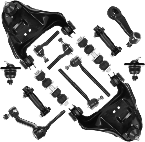 Front Upper Control Arms W/Ball Joints + Sway Bars + Tie Rods for Chevy Blazer 9 - Picture 1 of 7