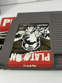 Platoon NES CIB Complete Nintendo Game Sleeve Styrofoam Manual Box Authentic