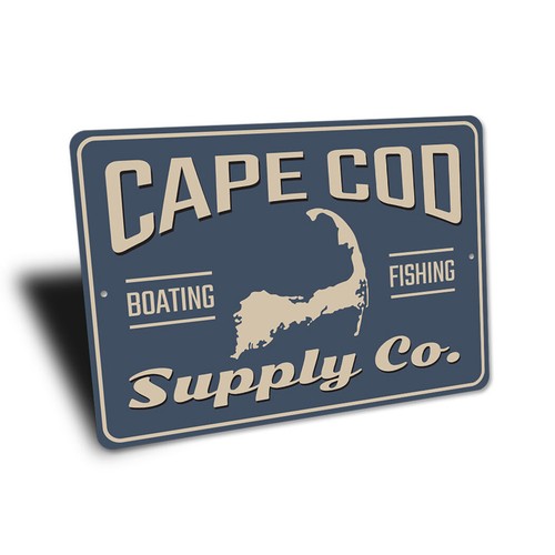 Cape Cod Sign, Fishing Supply Sign, Boating Sign, Cape Cod Store Aluminum Sign - Picture 3 of 4