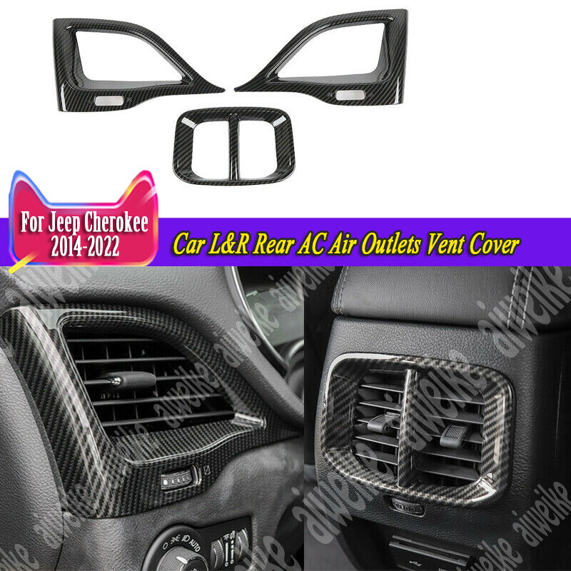 For Jeep Cherokee 2019-2023 Carbon Fiber Car L&R Rear AC Air - Main Image
