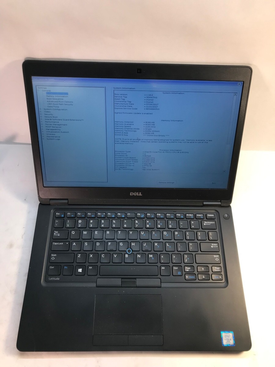 Windowsノート本体 Dell Latitude 5480 core i5-7300u cpu Dell Latitude 5480 14