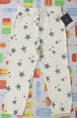 Grayson Mini *NEW WITH TAG* Toddler Girl 4T Ivory/Gray Star Sweatpants