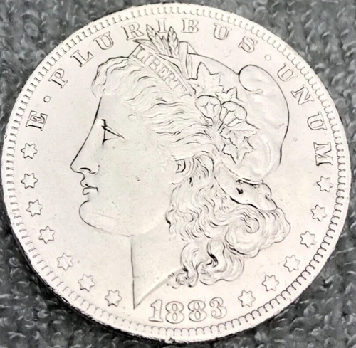 1883-O Morgan Silver Dollar Absolutely Super Fine Detail 7 Tell Feathers 256