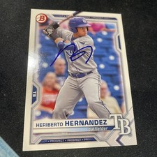 2021 Bowman Draft Heriberto Hernandez Signed Auto BD-100 Tampa Bay Rays