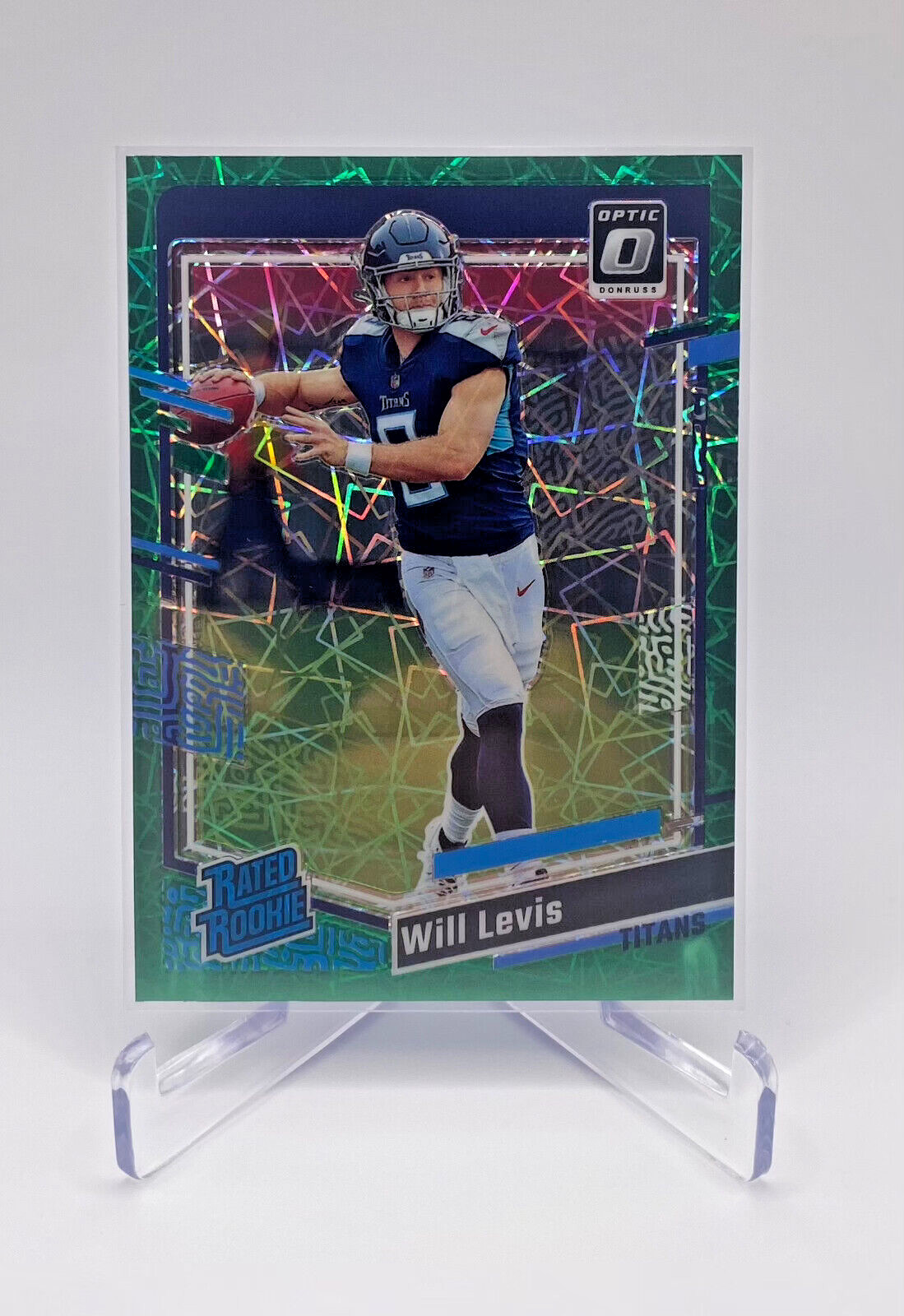 2023 PANINI DONRUSS OPTIC Will Levis #298 Rated Rookie GREEN VELOCITY PRIZM SP