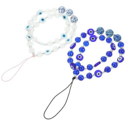 2 Pcs Lanyard Beads Miss Phone Charm Wrist Strap Jewelry Hanging - Zdjęcie 12 z 12