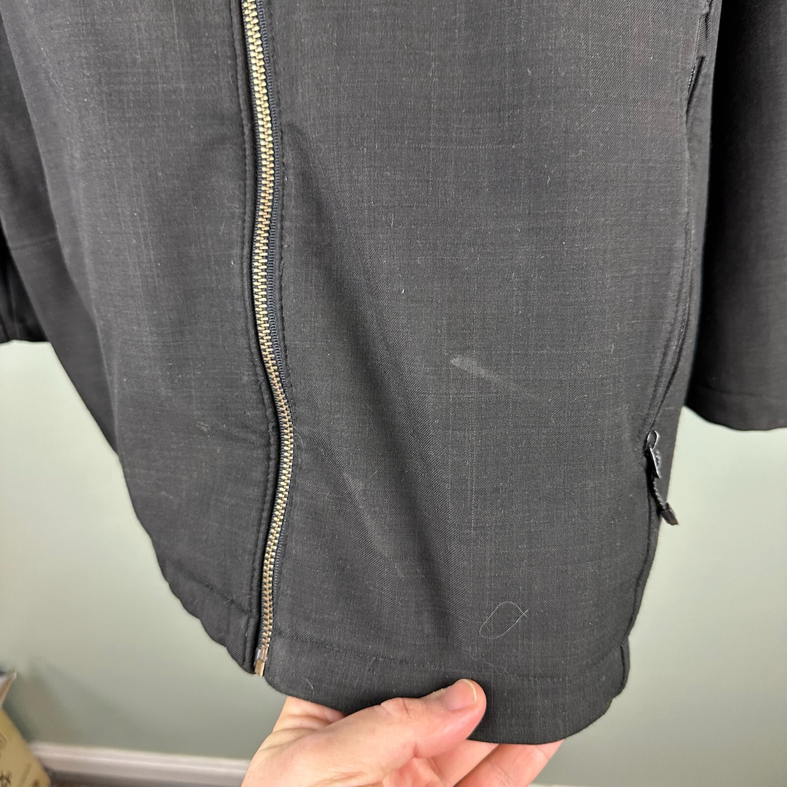 Giacca Salomon Uomo Grigio Clima Pro Sci Avventura Foderata in Pile Full Zip Taglia M