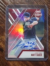 Matt Sauer 2017 Panini Elite Extra Edition Status Die Cut RED On Card Auto /75