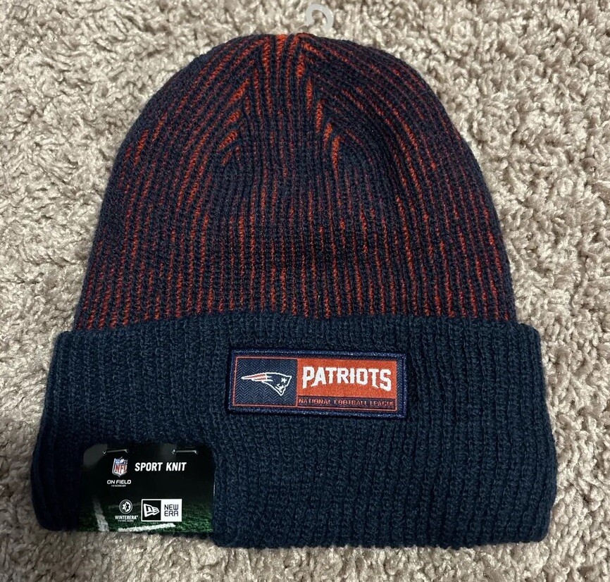 NWT Rare 2016 New Era On Field NE Patriots Tech Knit Hat Men's