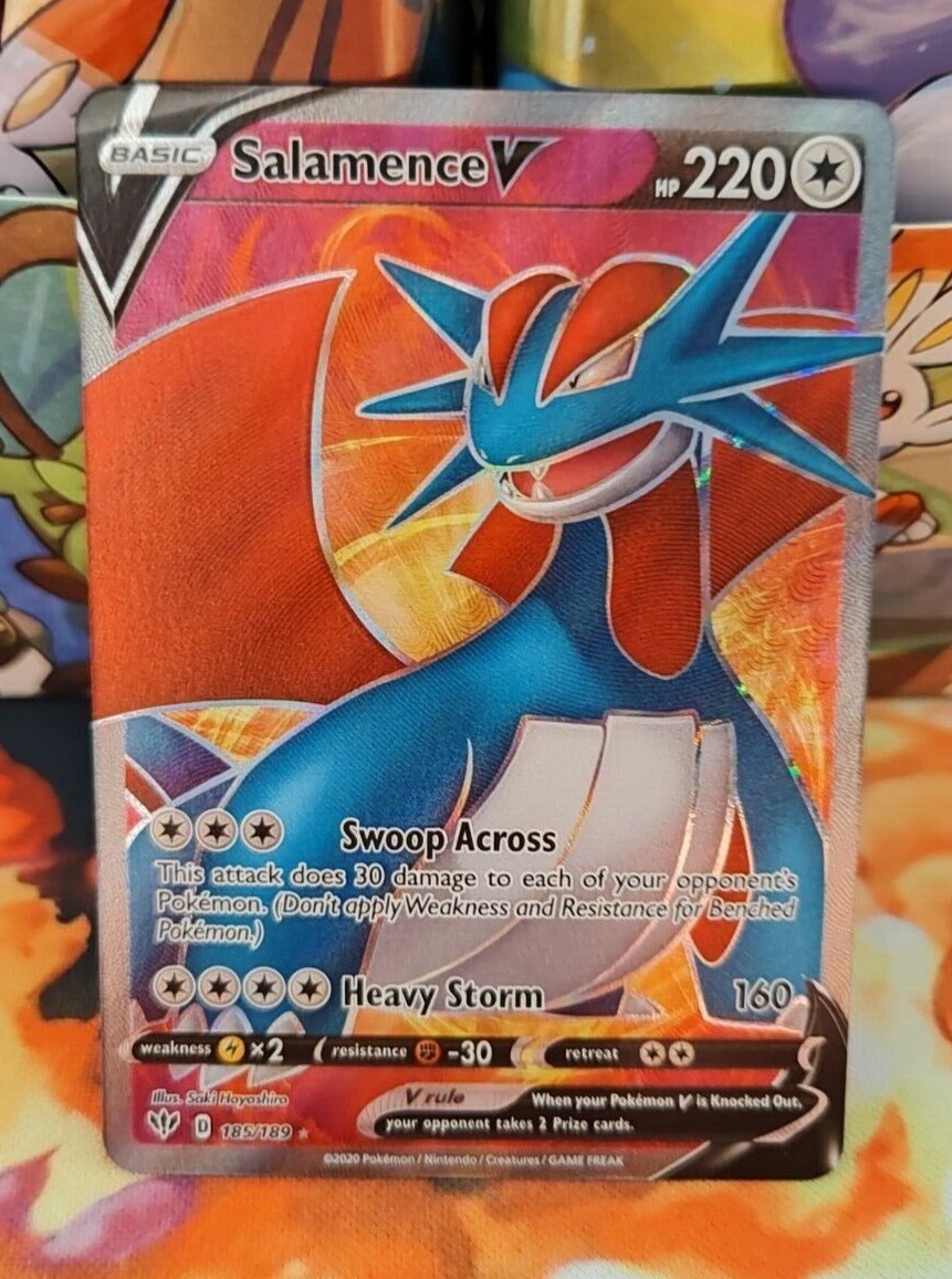 Pokemon TCG Darkness Ablaze 185/189 - Salamence V - Ultra Rare - NM/M - Full Art