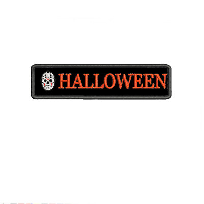 Michael Hockey Mask Embroidered Iron-On Applique Patch Halloween Friday The 13th