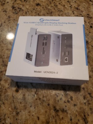 Docking Station UtechSmart 15 in 1 Full Quadruple Display USB C Docking Stati...