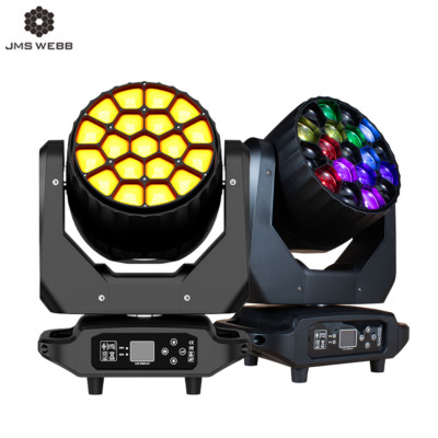 JMS WEBB LED Beam+Wash Big Bees Eyes 19x40W RGBW Zoom Moving Head Lighting New