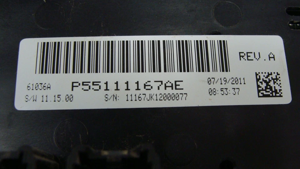 2011 2012 2013 JEEP WRANGLER HEATER A/C CLIMATE TEMPERATURE CONTROL P55111167 - Image 4 of 4