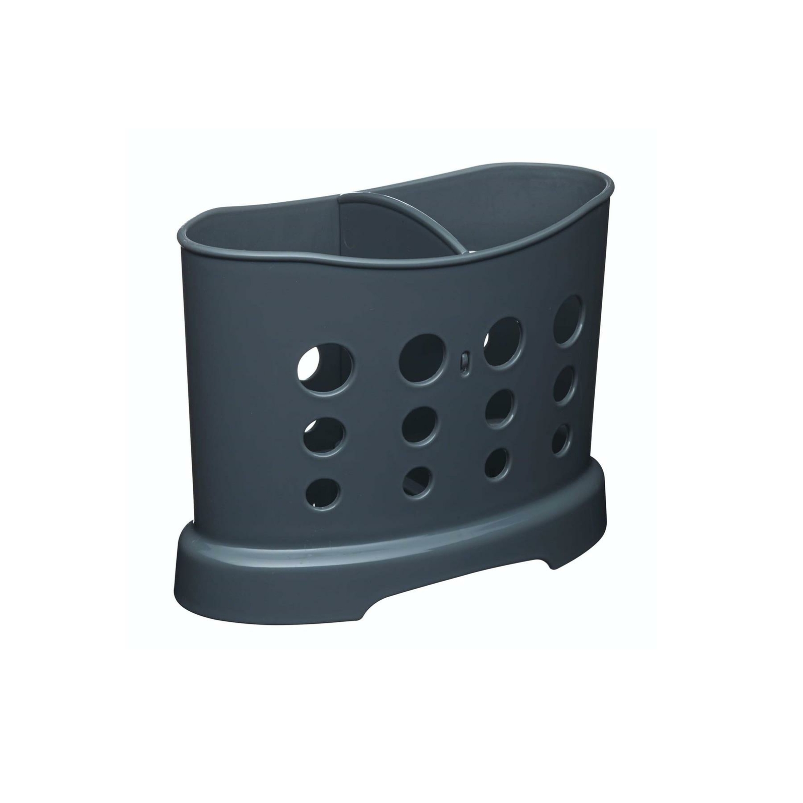 KitchenCraft Plastic Cutlery Drainer - Dark Grey
