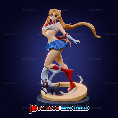 Sailormoon, Sailor Moon, 3D Druck, Miniature, Fan Art, sexy Pin-Up Figur