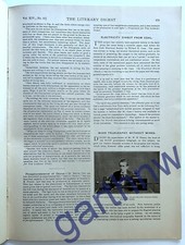 GUGLIELMO MARCONI 1897 INTERVIEW+ JAMES J CORBETT v BOB FITZSIMMONS FIGHT REVIEW