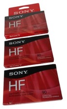 Lot of 3 Sony HF 90 High Fidelity Normal Bias Audio Cassette Tapes - 90 min