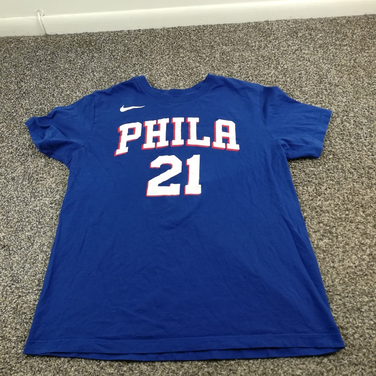 Joel Embiid T-Shirt Jersey Philadelphia 76ers Sixers Nike Blue