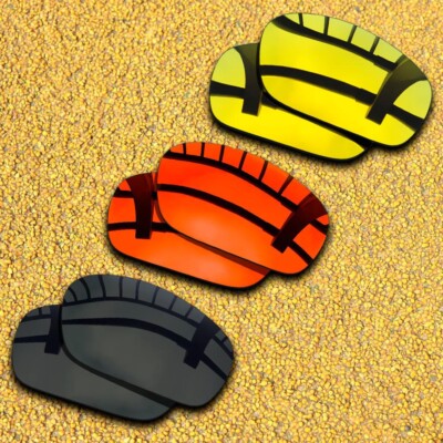 3 Pairs Lens Replacement for-Costa Del Mar Saltbreak Polarized-Black&Red&Gold