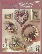 McCalls Creates Wonderful Wreaths Instructional Leaflet 1995