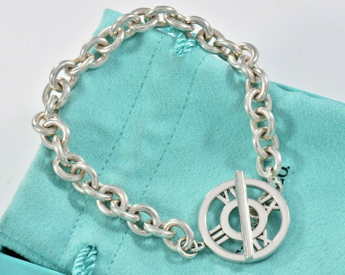 Tiffany Co Sterling Silver Atlas Toggle Chain Bracelet
