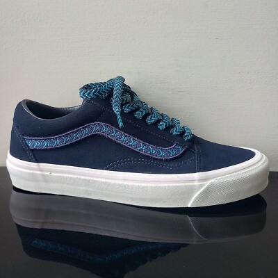 Vans Women Old Skool 36 DX Anaheim Factory Suede Sneaker in Fantastic Dyed Navy