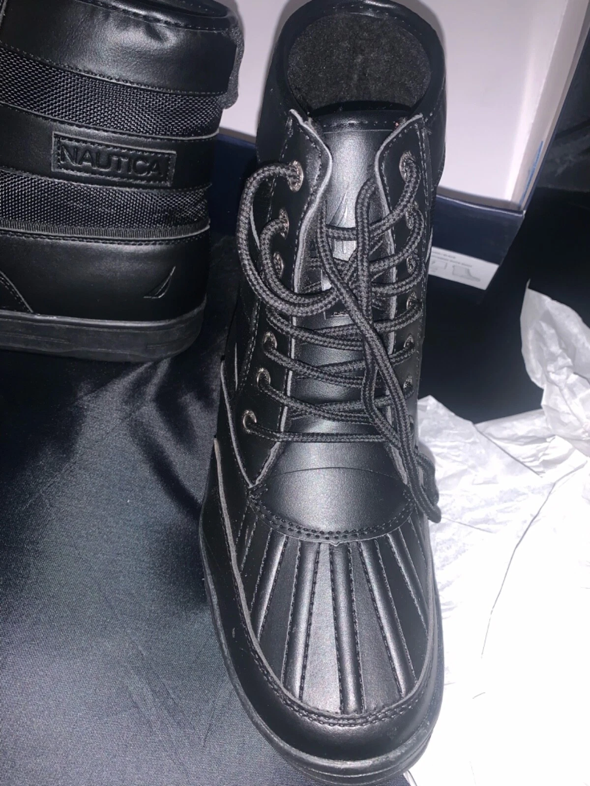 Nautica Mens SIZE 7 SULLIVAN/Black WN8601 Duck Boots
