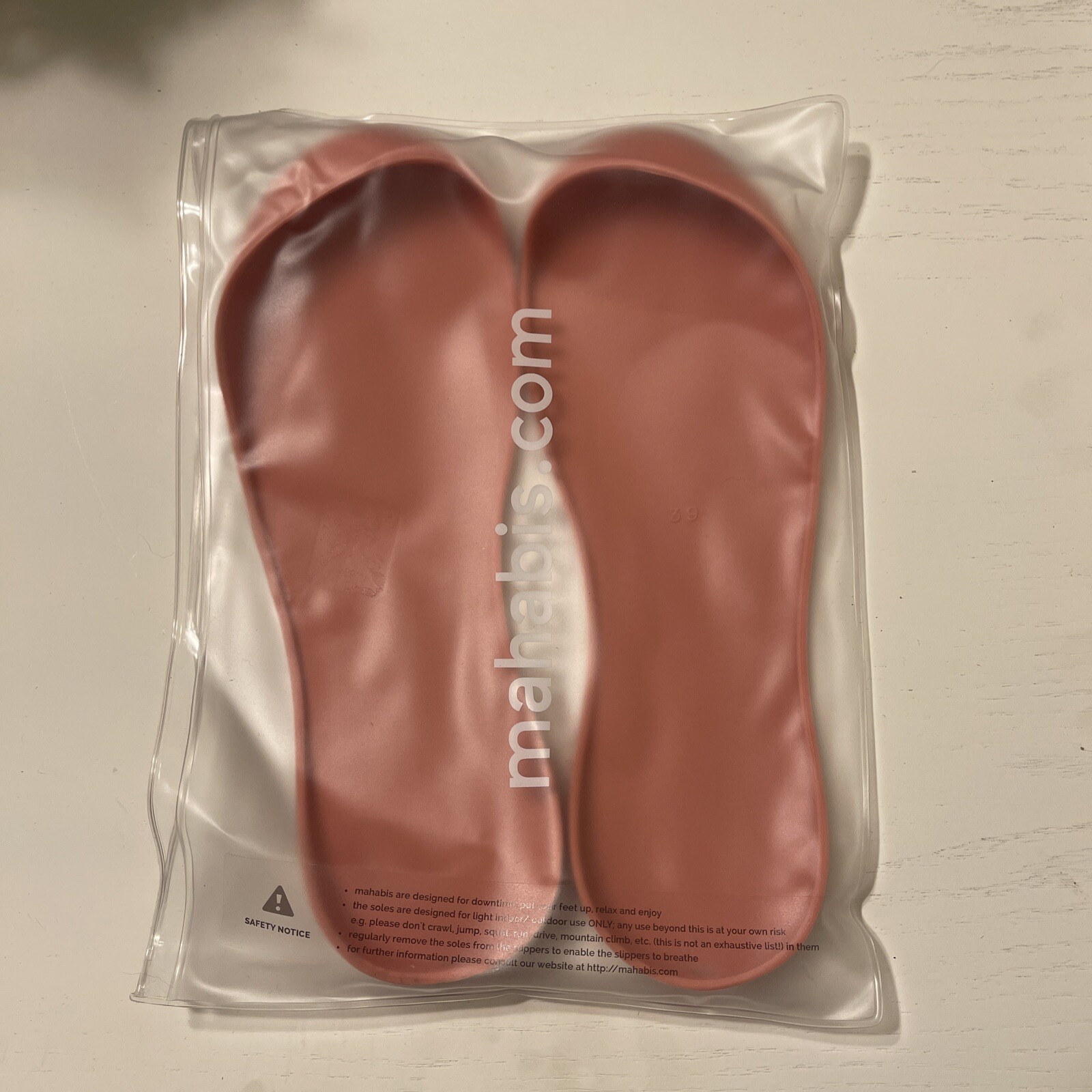 SAOLA Ciabatta di ricambio nuova con scatola Mahabis 39 fondo suola classica Rjukan ROSSO corallo RARA