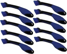 Tile and Grout Cleaning Brushes - Set of 10, Medium Bristle, Dark Blue – Durable