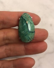 Vintage 930 Sterling Silver Turquoise Adjustable Ring Size 4.5 Israel