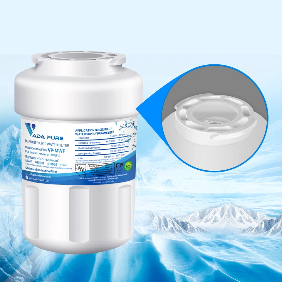 Pack of 3 - Replacement for GE MWF Refrigerator Water Filter for MWF, MWFP, MWFA - Image 3 of 4