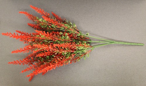 Best Artificial 36cm Red Lavender Heather Spray Stems wedding floral flower - Picture 6 of 9