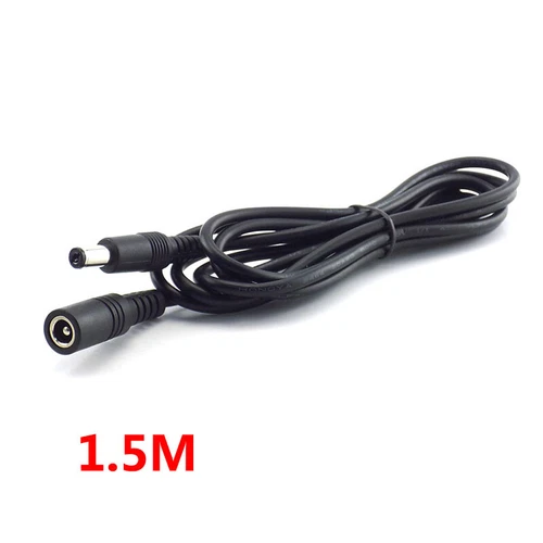 DC 5.5x2.1mm Male to Female Extension Cord CCTV Camera & LED strips Power Cable - Picture 3 of 22