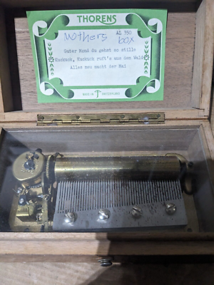 Vintage Swiss Thorens Pre Reuge Music Box 50 Notes 3 Songs, AL 350