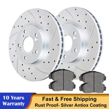 282mm Front Drilled Rotors Ceramic Brake Pads Fit Honda Accord Civic Element ILX