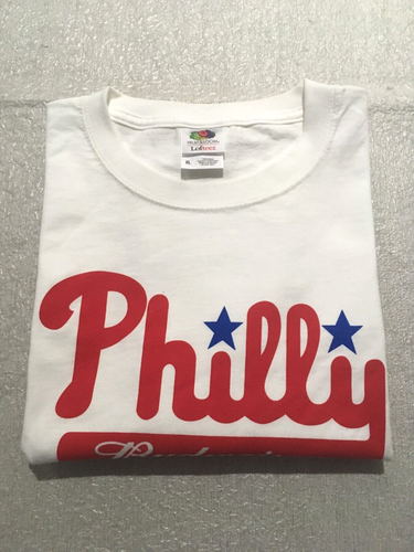 Philly Budweiser T-Shirt, Fruit of the Loom Lofteez, XL, weiß 100% Baumwolle Neu ohne Etikett - Bild 2 von 8