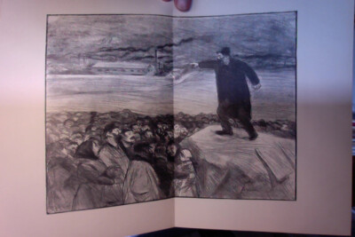 1897 original lithograph Jean-Louis Forain, Scene of a Strike The Agitator 38 cm